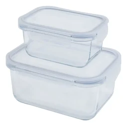 Conservation Alimentaire<Gifi 2 boîtes de conservation en verre 640 ml et 1500 ml