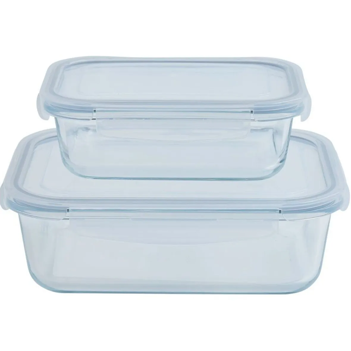 Conservation Alimentaire<Gifi 2 boîtes de conservation en verre 640 ml et 1500 ml