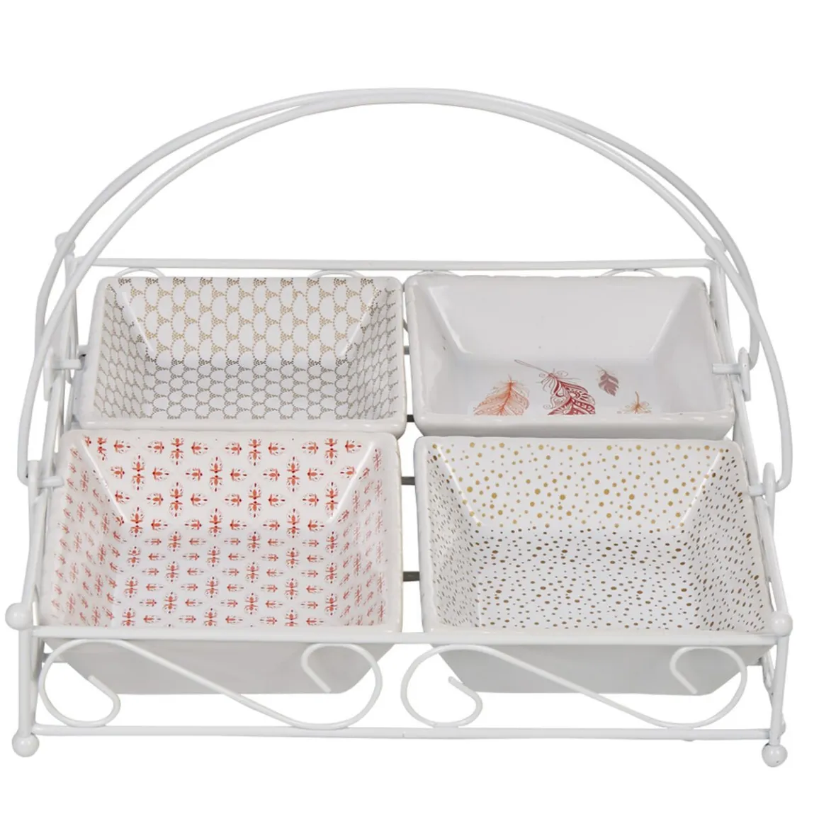 Vaisselle Et Accessoires De Table<Gifi 4 coupelles avec support blanc