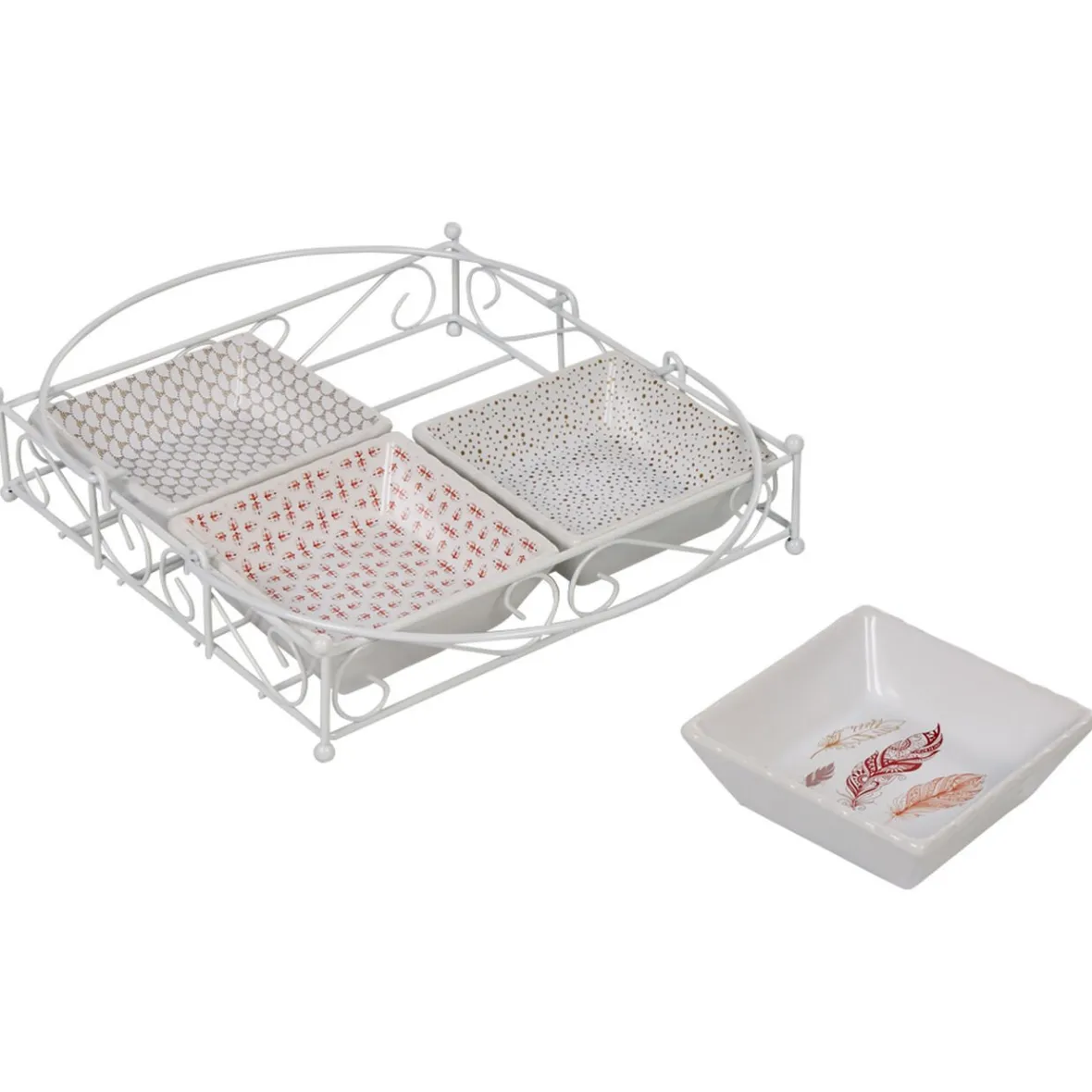 Vaisselle Et Accessoires De Table<Gifi 4 coupelles avec support blanc