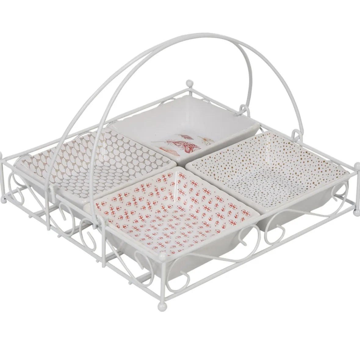 Vaisselle Et Accessoires De Table<Gifi 4 coupelles avec support blanc