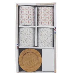 Vaisselle Et Accessoires De Table<Gifi 4 gobelets expresso avec sous tasse bois
