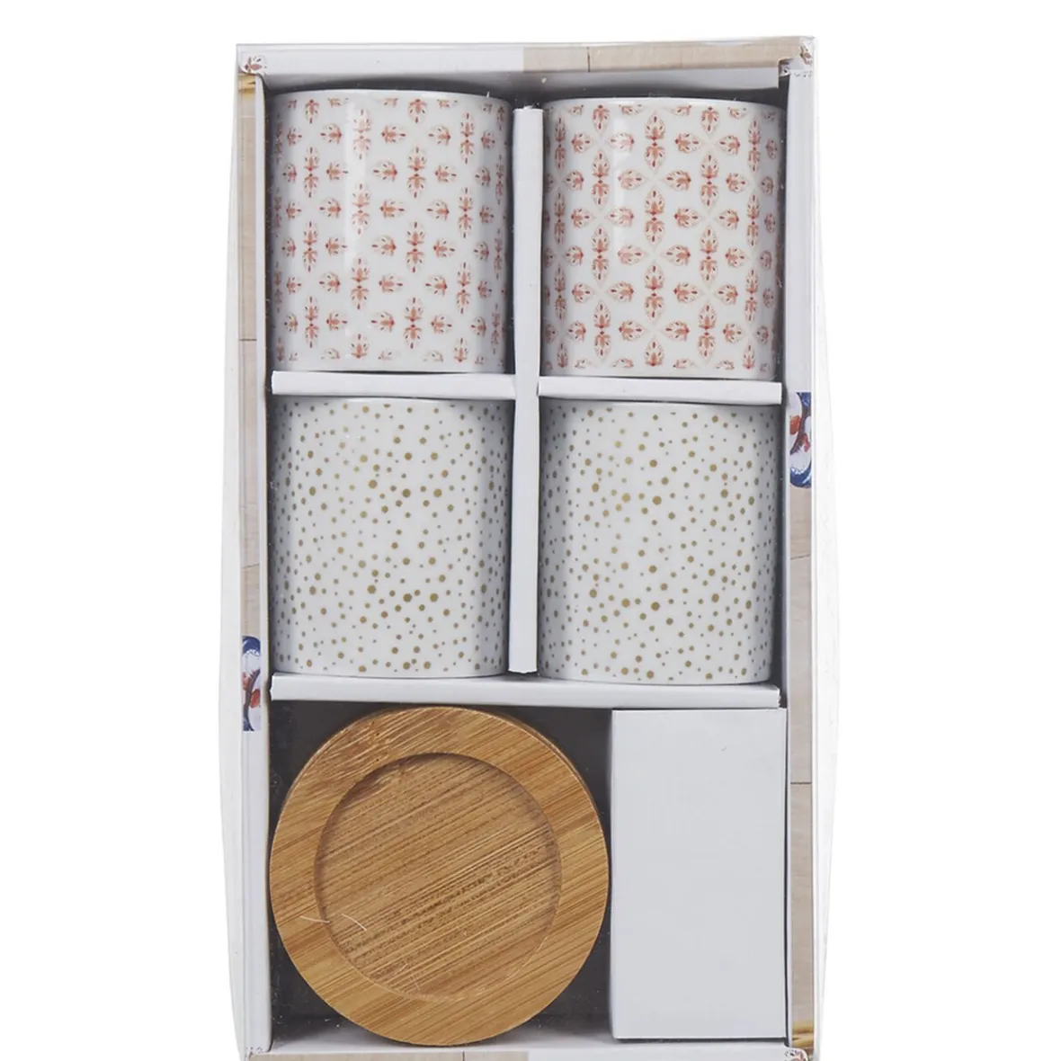 Vaisselle Et Accessoires De Table<Gifi 4 gobelets expresso avec sous tasse bois