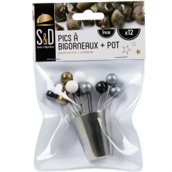 Préparation Culinaire<Gifi 12 piques à bigorneaux avec pot