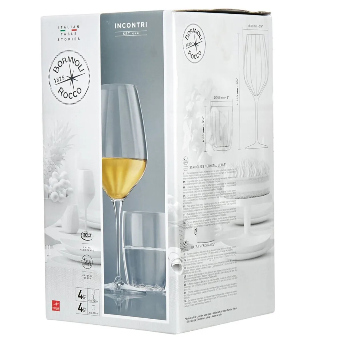 Gifi 4 verres à vin et 4 verres à eau Bormioli Rocco Incontri| Vaisselle Et Accessoires De Table