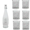 Gifi 6 verres et 1 bouteille 1 L| Vaisselle Et Accessoires De Table