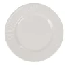 Gifi Assiette à dessert avec rebord embossé ronde plate blanche| Vaisselle Et Accessoires De Table