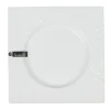 Gifi Assiette à dessert blanche carrée intérieur rond| Vaisselle Et Accessoires De Table