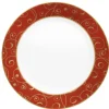Vaisselle Et Accessoires De Table<Gifi Assiette à dessert blanche rouge motifs dorés