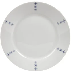Gifi Assiette à dessert blanche décor aile bleu| Vaisselle Et Accessoires De Table