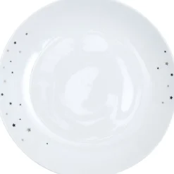 Gifi Assiette à dessert blanche motif étoiles| Vaisselle Et Accessoires De Table