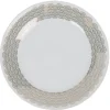 Gifi Assiette à dessert blanche bordure dorée vague seigaiha| Vaisselle Et Accessoires De Table
