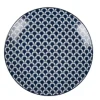 Gifi Assiette à dessert bleu foncé et blanc motif vague seigaiha| Vaisselle Et Accessoires De Table