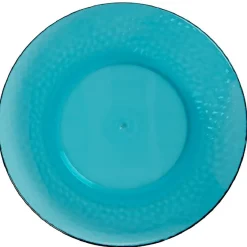 Gifi Assiette à dessert bleue martelé x4| Vaisselle Et Accessoires De Table