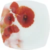 Gifi Assiette à dessert carrée motif coquelicot| Vaisselle Et Accessoires De Table