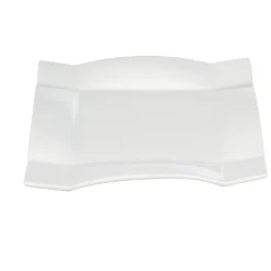 Gifi Assiette à dessert carrée porcelaine uni blanc| Vaisselle Et Accessoires De Table