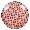 Gifi Assiette à dessert design carreaux de ciment rouge| Vaisselle Et Accessoires De Table