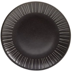 Gifi Assiette à dessert en céramique noir Ø21cm| Vaisselle Et Accessoires De Table