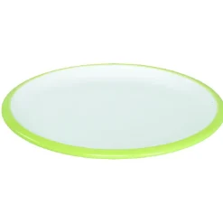 Gifi Assiette à dessert en faience contour bicolore| Vaisselle Et Accessoires De Table
