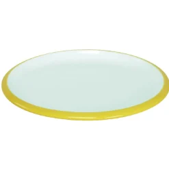 Gifi Assiette à dessert en faience contour bicolore| Vaisselle Et Accessoires De Table
