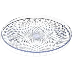 Gifi Assiette à dessert en plastique transparent effet martelé| Vaisselle Et Accessoires De Table