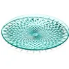 Gifi Assiette à dessert en plastique bleu effet martelé| Vaisselle Et Accessoires De Table