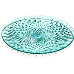 Gifi Assiette à dessert en plastique bleu effet martelé| Vaisselle Et Accessoires De Table