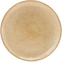 Gifi Assiette à dessert en verre strié doré| Vaisselle Et Accessoires De Table