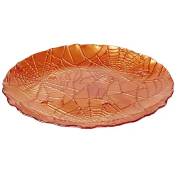 Gifi Assiette à dessert en verre Halloween design toile d'araignée Ø21cm| Vaisselle Et Accessoires De Table