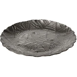 Gifi Assiette à dessert en verre Halloween design toile d'araignée Ø21cm| Vaisselle Et Accessoires De Table
