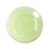Vaisselle Et Accessoires De Table<Gifi Assiette à dessert en verre vert bord blanc Ø20cm