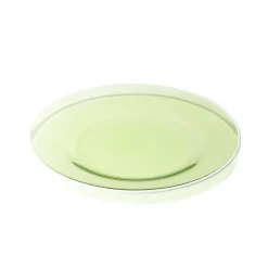 Vaisselle Et Accessoires De Table<Gifi Assiette à dessert en verre vert bord blanc Ø20cm