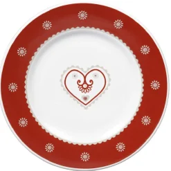 Gifi Assiette à dessert faïence motif coeur| Vaisselle Et Accessoires De Table