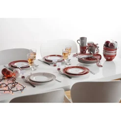 Gifi Assiette à dessert faïence motif coeur| Vaisselle Et Accessoires De Table