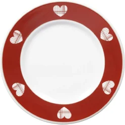 Gifi Assiette à dessert faïence motif coeur| Vaisselle Et Accessoires De Table