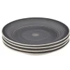 Gifi Assiette à dessert gris effet spirale x4| Vaisselle Et Accessoires De Table