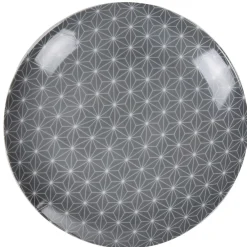 Gifi Assiette à dessert grise étoiles blanches collection Crazy| Vaisselle Et Accessoires De Table