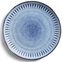 Gifi Assiette à dessert grès bleu Ø22cm| Vaisselle Et Accessoires De Table