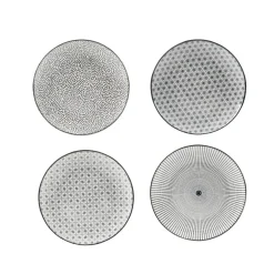 Vaisselle Et Accessoires De Table<Gifi Assiette à dessert Helsinki décor noir blanc x4