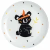 Gifi Assiette à dessert Kotipi motif Koala triangle noir et orange| Vaisselle Et Accessoires De Table