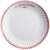 Gifi Assiette à dessert Le grand bistrot contour damier rouge blanc| Vaisselle Et Accessoires De Table