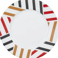 Gifi Assiette à dessert Luminarc blanc rayures contemporaines Balnea| Vaisselle Et Accessoires De Table