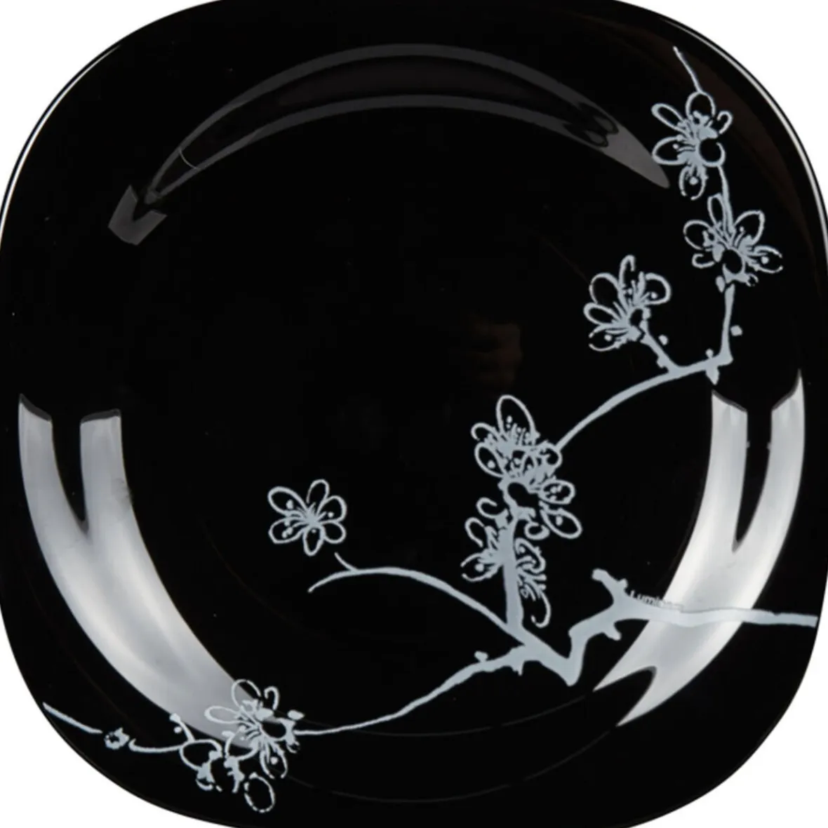 Vaisselle Et Accessoires De Table<Gifi Assiette à dessert Luminarc noir design asiatique Ming White