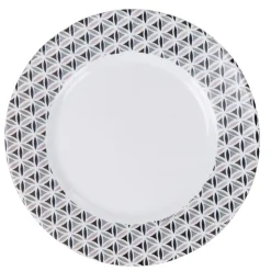 Gifi Assiette à dessert Luminarc blanche triangles noirs Palerme| Vaisselle Et Accessoires De Table