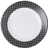 Gifi Assiette à dessert Luminarc rebord noir à pois blancs Tiago| Vaisselle Et Accessoires De Table