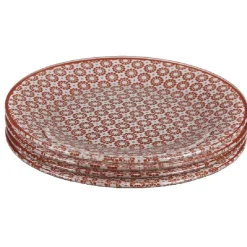 Vaisselle Et Accessoires De Table<Gifi Assiette à dessert Micro blanc et rouge fleurs à pois x4