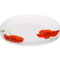 Gifi Assiette à dessert motif coquelicot| Vaisselle Et Accessoires De Table