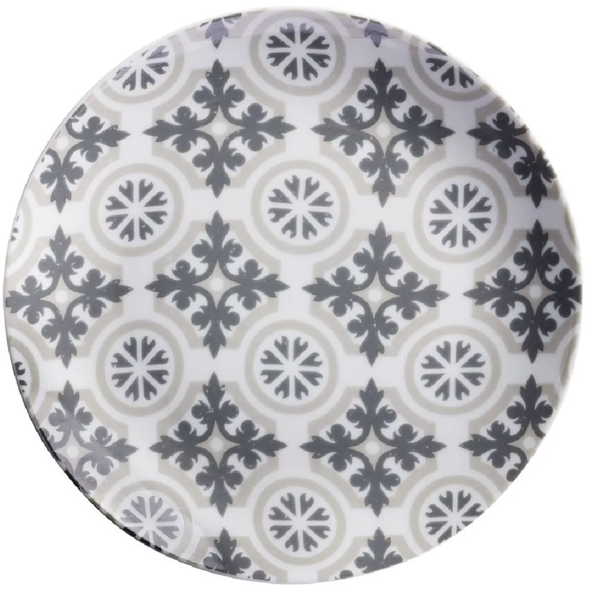 Vaisselle Et Accessoires De Table<Gifi Assiette à dessert motif carreau de ciment gris
