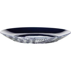 Gifi Assiette à dessert motif feuillage bleu et blanc| Vaisselle Et Accessoires De Table