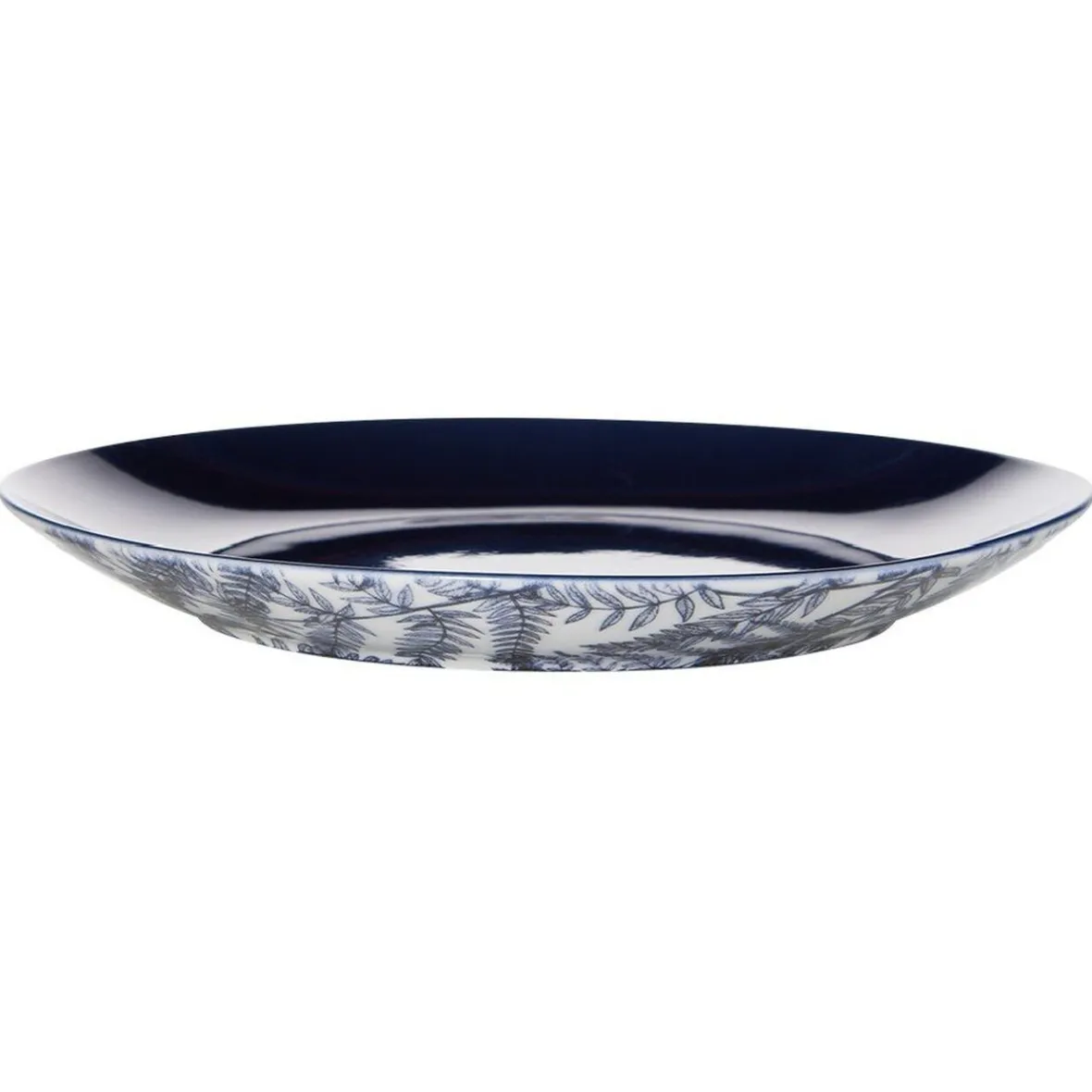 Gifi Assiette à dessert motif feuillage bleu et blanc| Vaisselle Et Accessoires De Table